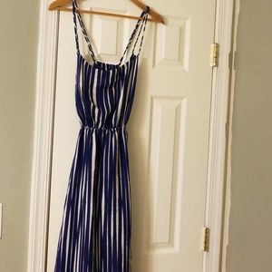 Banana Republic Maxi Navy and White dress